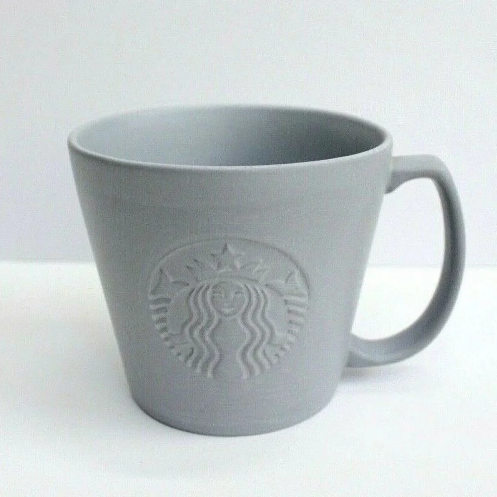 Starbucks Embossed Siren Matte Ceramic Coffee Tea Cup Grande 16 oz